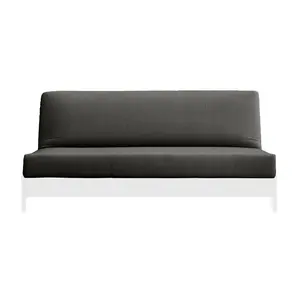 Natural 100% Cotton Fabric Futon Mattress Cover - Dark Graphite