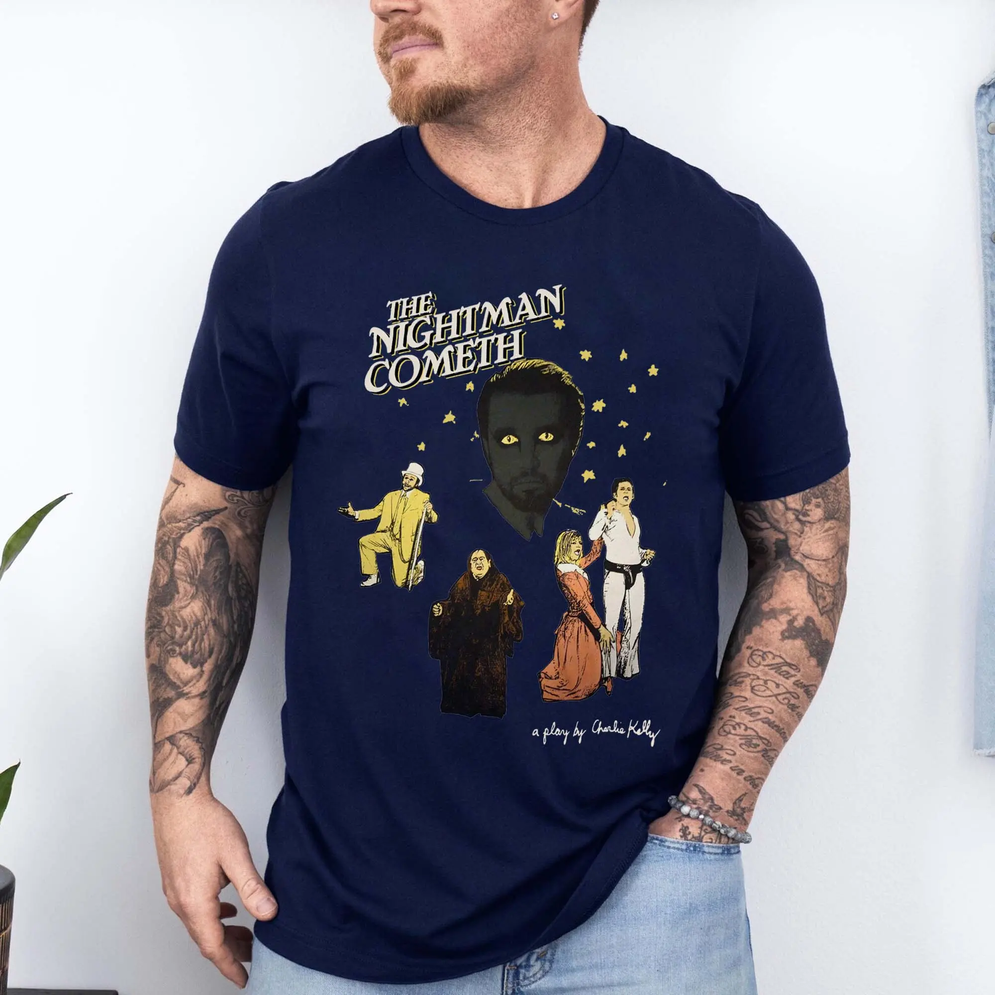 It's Always Sunny In The Nightman Cometh Retro Vintage Unisex Classic TShirt, TV Shows Shirt, The Nightman Cometh Musical Tee
