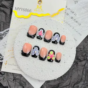 .DP.6866.High-quality pure handmade 3D carved wearable nails