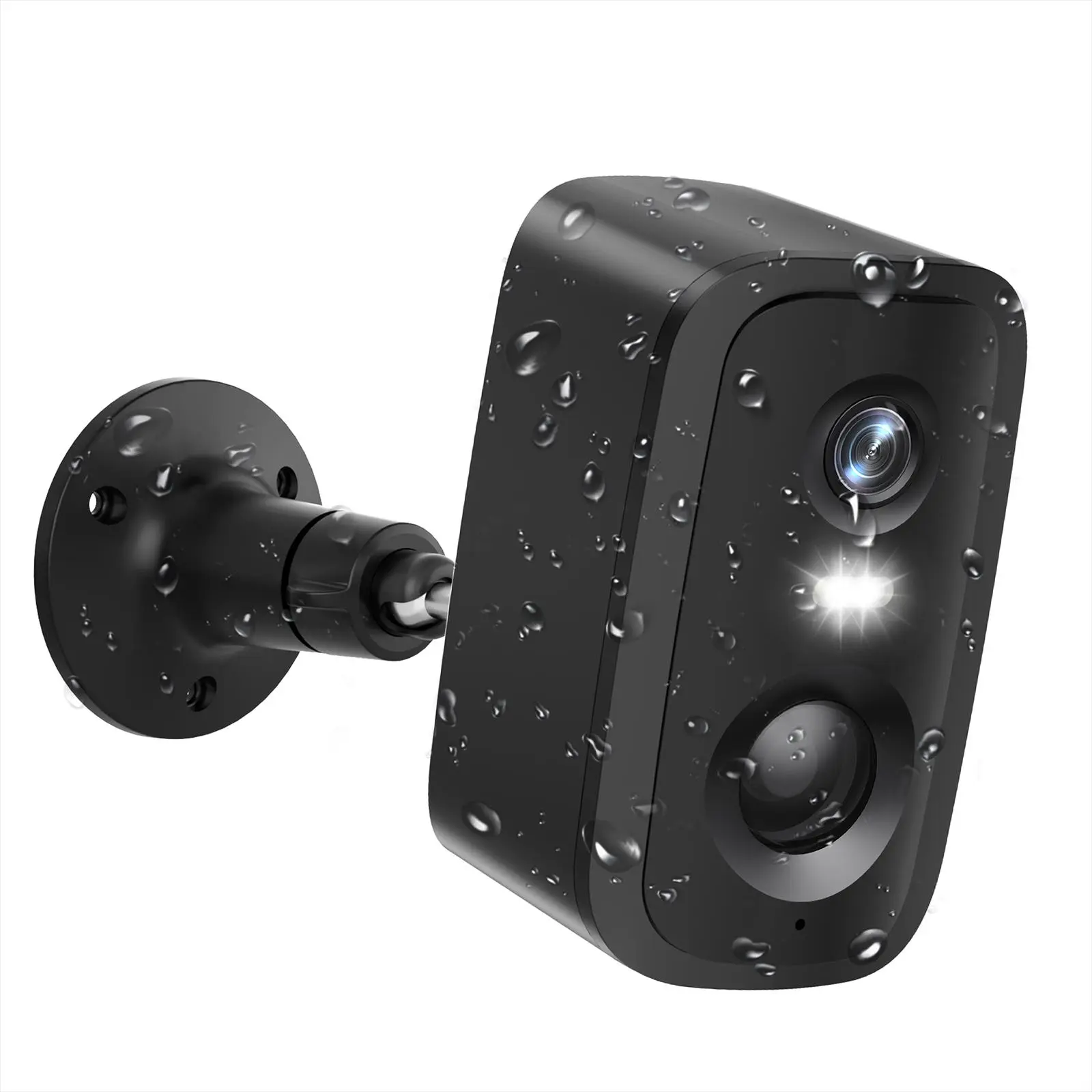 WESECUU 4MP Outdoor Battery Camera Wireless Security Video 2.4G/5G WIFI Network Security Camera