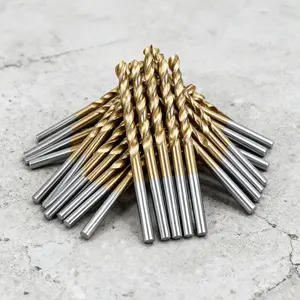 50pcs Coated HSS Drill Bit Set, 135 Tip for Crafts, Woodworking, Carving & Jewelry Making- Size 1/25-1/8 Inch, Metal Cylindrical Shape, Precision Drilling in DIY & Small Projects, Durable Coated