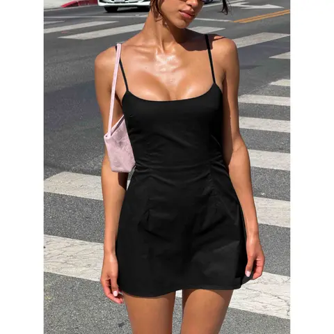 Yumiko Scoop Romper Black