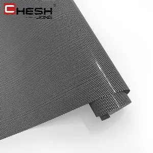 Mesh Film Fly-Eye Black White Vinyl Privacy Window Film Tinting Perforated One-Way Adhesive Glass Wrap Self-Adhesive Window Wrap