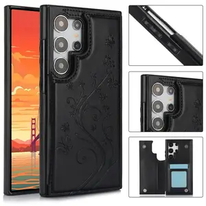 Samsung Galaxy S25/s24/s23/s22/s21 Ultra Case, Wallet Card Slot Magnetic Stand Design, Durable Protective Cover for Samsung Devices Accessories