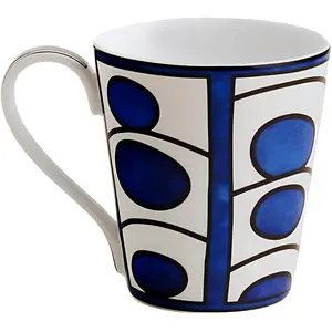 HERMES BLUE EXOTIC CERAMIC MUG FOR HOT AND COLD BEVERAGES, 240ML Verifiable, with credentials and supporting global authentication