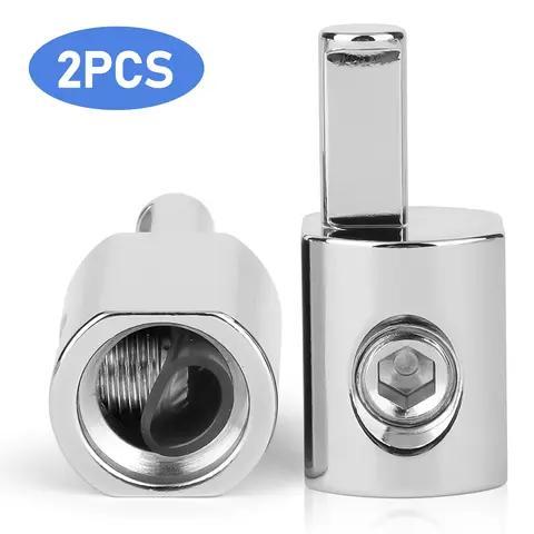2Pcs Car Stereo Audio Amplifier Input Reducer - 1/0 Gauge to 4 Output Amplifier Input Adapter with Connection Function, AWG Pin Power Wire Adapter, Car Vehicle Electronics Accessories