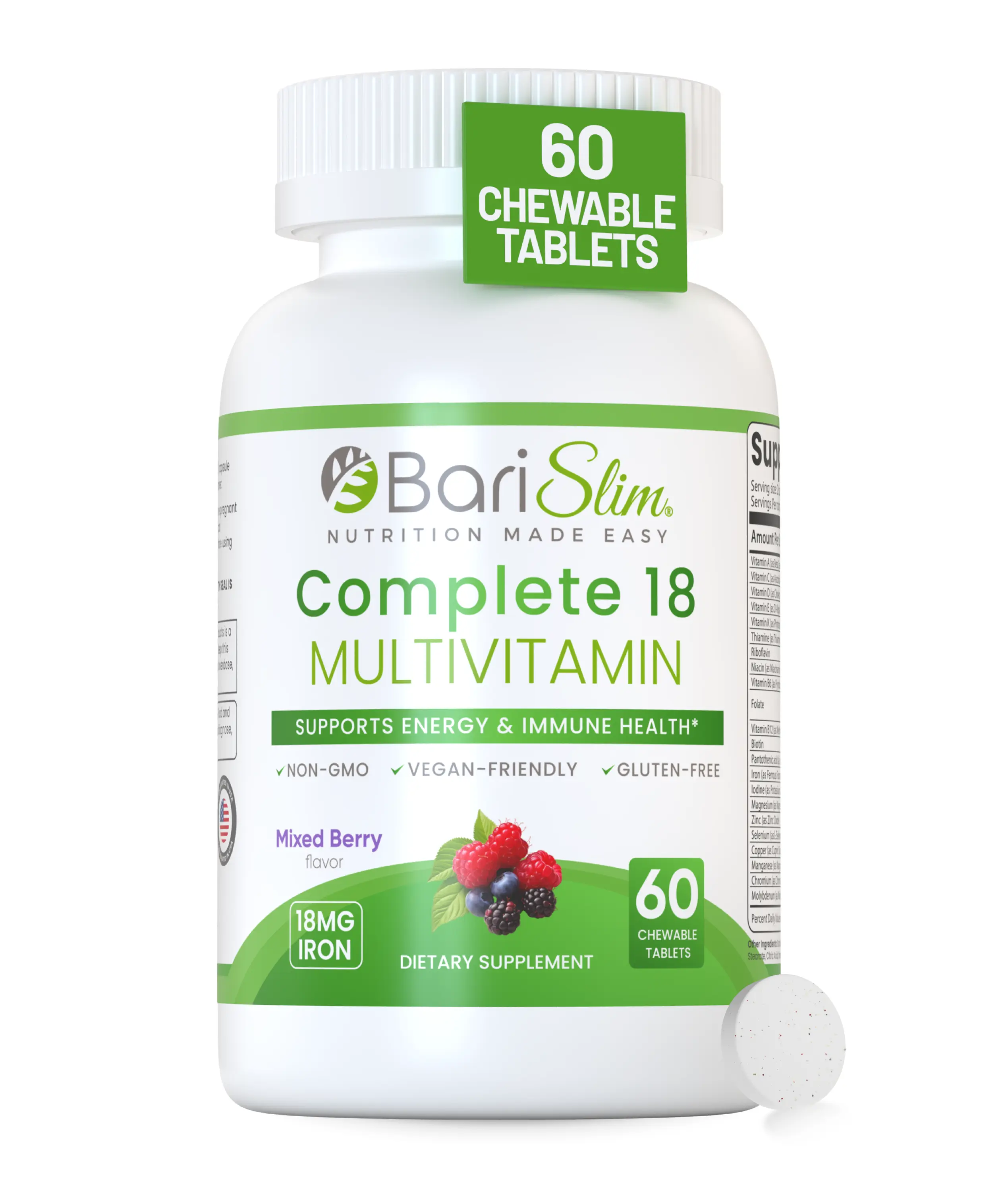 BariSlim Complete 18 Multivitamin - Mixed Berry
