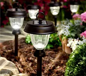 Energizer 8 Pack 3-in-1 Solar Pathway Lights with 360-degree 15 Lumen