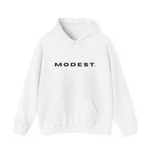 Modest Hoodie – Minimalist "MODEST." Graphic Pullover