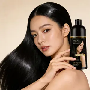 SHEANO 3 in 1 Hair Dye Shampoo – Covers Gray Hairs, Ginseng Hair Mask for Nourishing Smooth Moisturizing Hydrating, Collagen Hair Treatment, 300ml