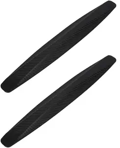 Pack of 2, Universal Rubber Anticollision  Corner Bumper Guard Protector Anti-Scratch Strips Sticker (Black)