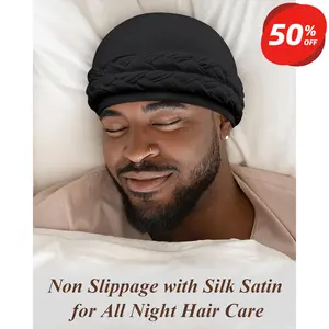 Satin Lined Bandana - Silky Durag for Waves, Braids & Locs - Comfortable Nightcap for Hair Protection & Style - Perfect for Sleep & Daily Wear
