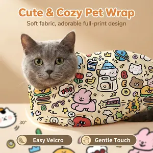 Cat Grooming Wrap Towel, Soft Restraint Wrap for Nail Trimming, Bathing, Medication & Face Cleaning