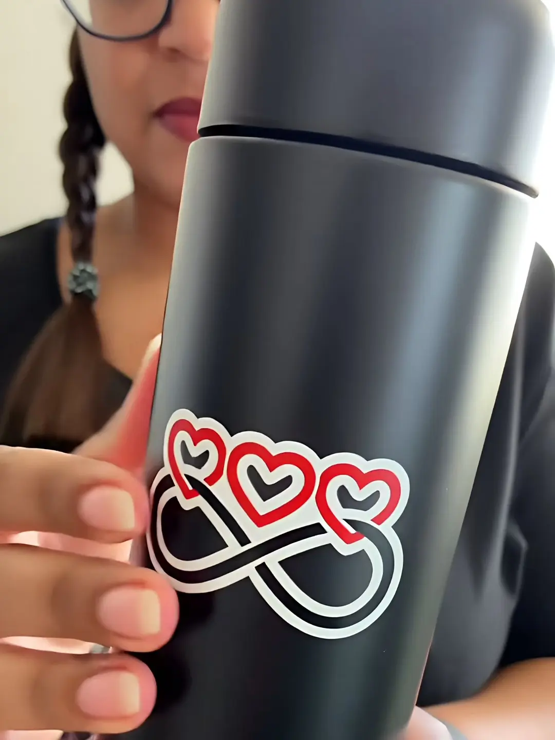 Three Heart Infinity Kiss-Cut Stickers | Heart Infinity Sticker