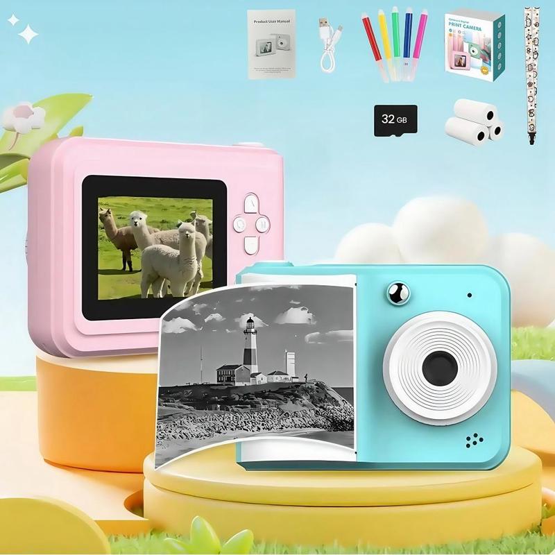 Portable Instant Camera, 1 Count Rechargeable HD Video Portable Camera ...