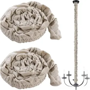 Flexible Chandelier Cord Protective Cover, Dustproof Cable Sleeve and Hanging Chain Protector, Decorative Wiring Cover for Pendant Light and Ceiling Light Fixtures
