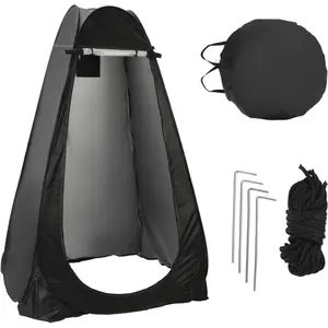 Durable Waterproof Pop-Up Toilet Tent Portable Lightweight Oxford Cloth Privacy Shelter with Storage Bag Camping Beach Outdoor Adventure