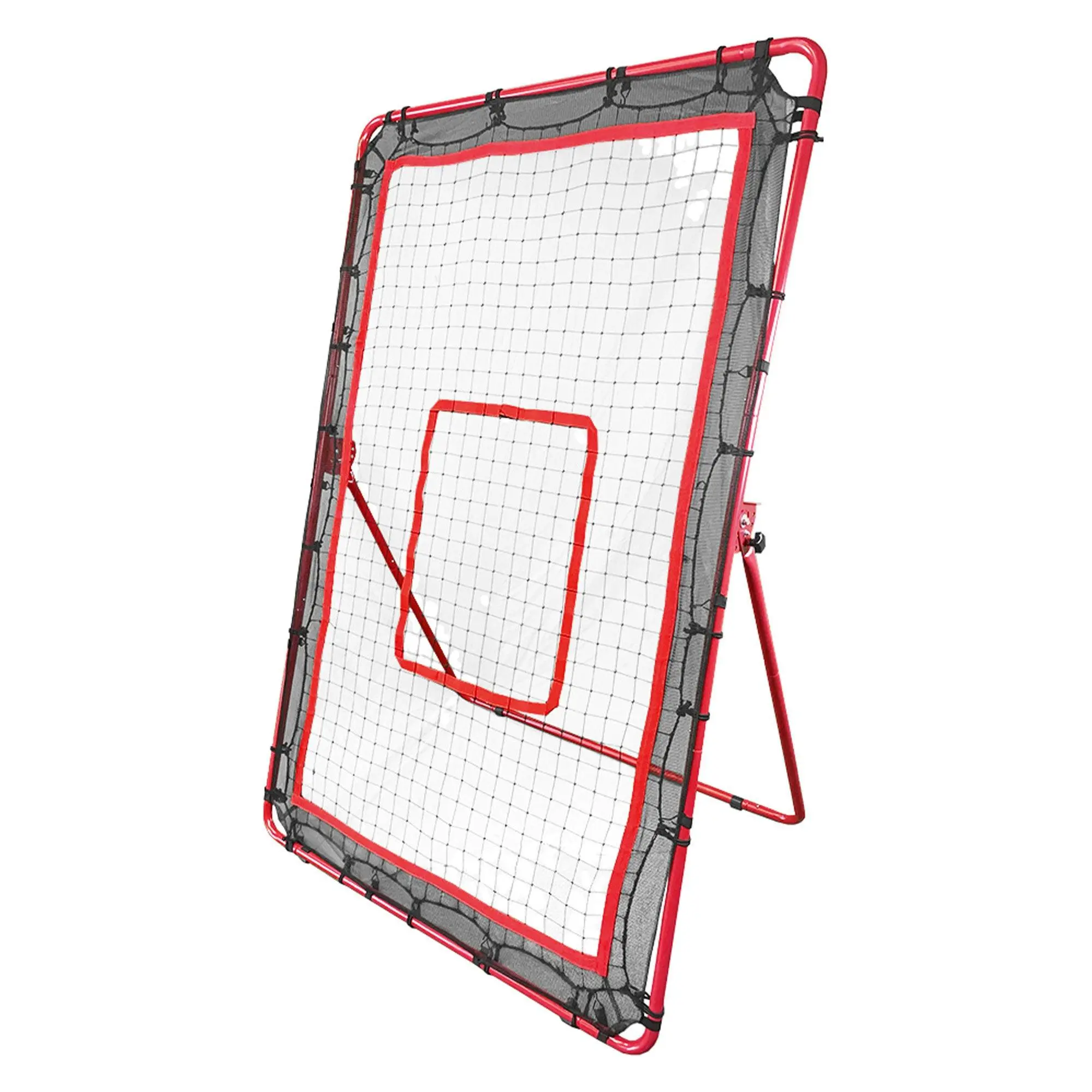 Hit Run Steal Heavy Duty Baseball/Softball Pitchback Net w/ Adjustable Legs, Red Hit Run Steal Heavy Duty Baseball/Softball Pitchback Net w/ Adjustable Legs, Red