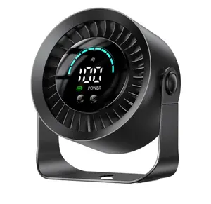 Rechargeable USB Desk Fan for Bedroom, 100 Speeds, 360° Rotation, Wall Mounted Design Small Portable Table Fan with LED Display, Quiet Personal Desktop Cooling Fans for Home Office