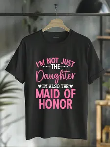 100% Cotton Daughter Bridesmaid Wedding Party Maid Of Honor T-Shirt