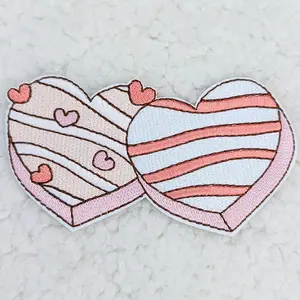 Candy Hearts Embroidered HAT/POCKET Patch