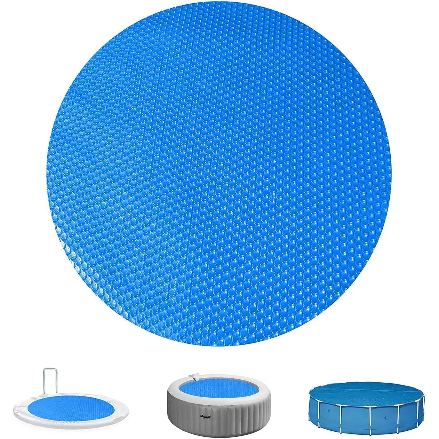 Solar Pool Covers Blankets, 2025 Round Solar Pool Cover for Above Ground and In Ground Pool, Solar Round Swimming Pools Hot Tub Floating Thermal Blanket  Cover (6 Foot)