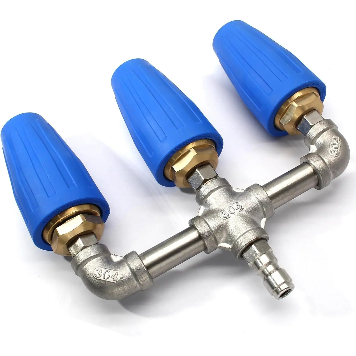 3-in-1 Triple Turbo Pressure Washer Tip - 1/4-in Quick Connect Nozzles, 360° Rotating Joint, 2.0 Orifice, 4000 PSI, Adjustable Nozzles, Sprayers, Automotive Car Washing Maintenance Cars Accessories
