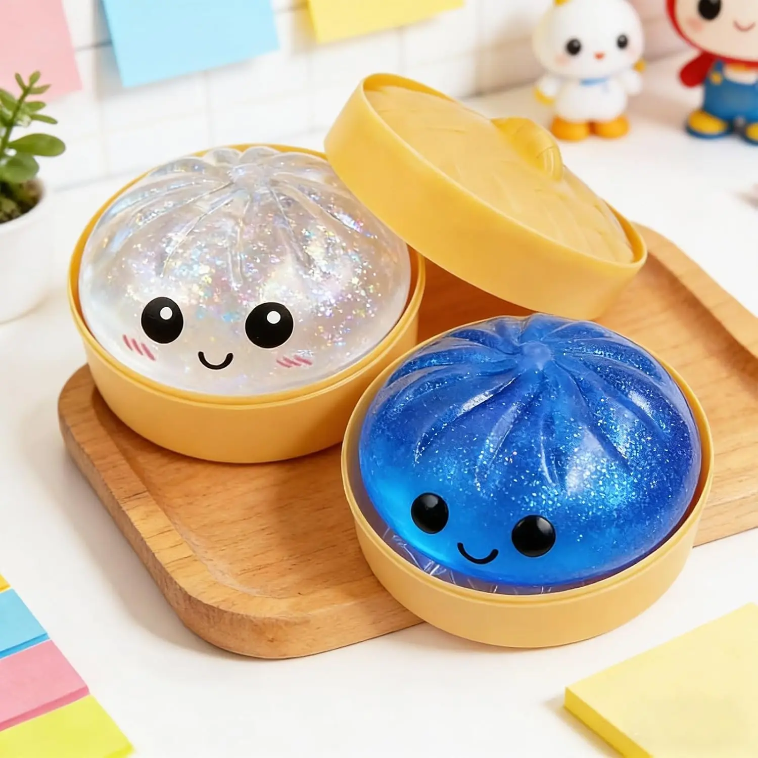 Dumpling Squishy,2026 New Glitter Dumpling Stress Relief Toy with Steamer Box for Stress Relief Dumpling Squishy,2026 New Glitter Dumpling Stress Relief Toy with Steamer Box for Stress Relief