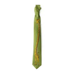 Giraffe Tie Funny Neckties for Men Zoo Tie Men's Novelty Neckties Funny Ties