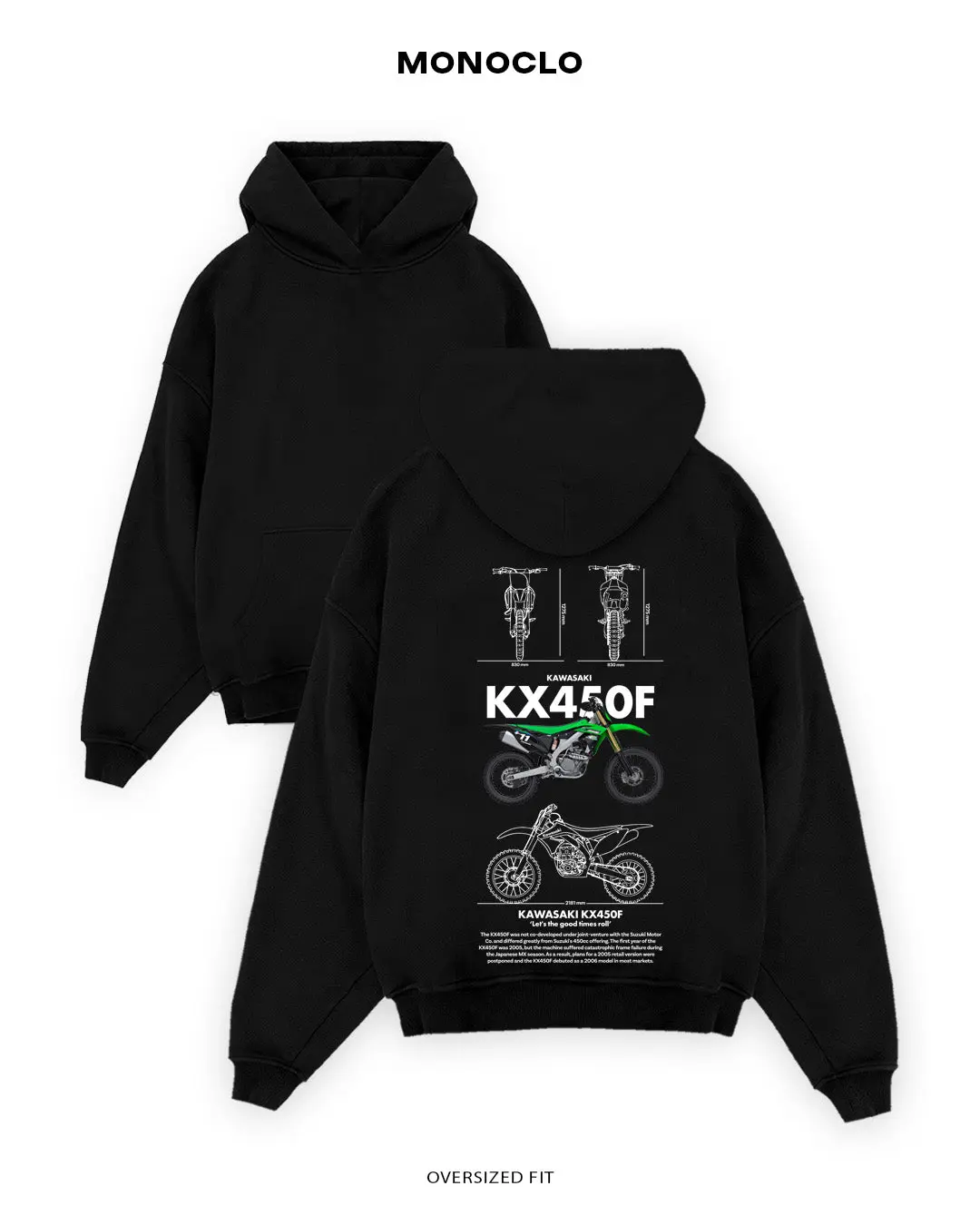 Kawasaki KX450F Hoodie – Kawasaki Dirt Bike Hoodie, Motocross Racing Gear