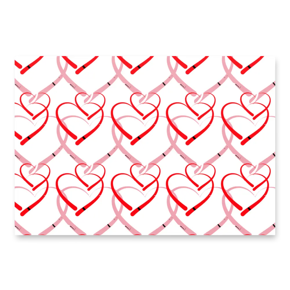 Heart Wrapping Paper with Repeating Heart Design for Valentine's Day Anniversaries Birthdays and Special Moments of Love