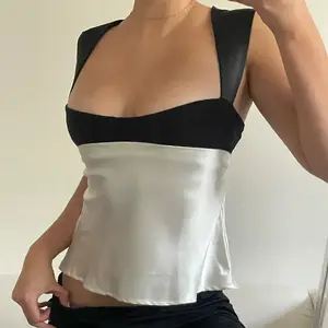 Satin Block Color Top