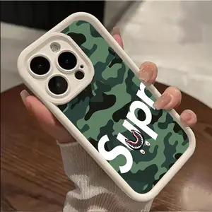 Camouflage shark with letter pattern Phone Case for iPhone 17 AIR 17 PRO 16 PRO 15  PRO MAX  14 PLUS 13 PRO 12 11 PRO XS MAX X XR Plus Shockproof Protective Cover Full Protection Anti-Drop