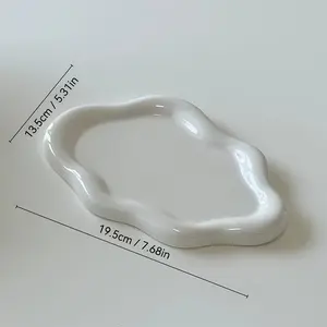 Trending Cloud Shaped Tray Premium Finished Desktop Ornament Jewelry Holder Jewelry Storage Display Tray Decorative Desktop Photo Prop For Vanity Dressing Table
