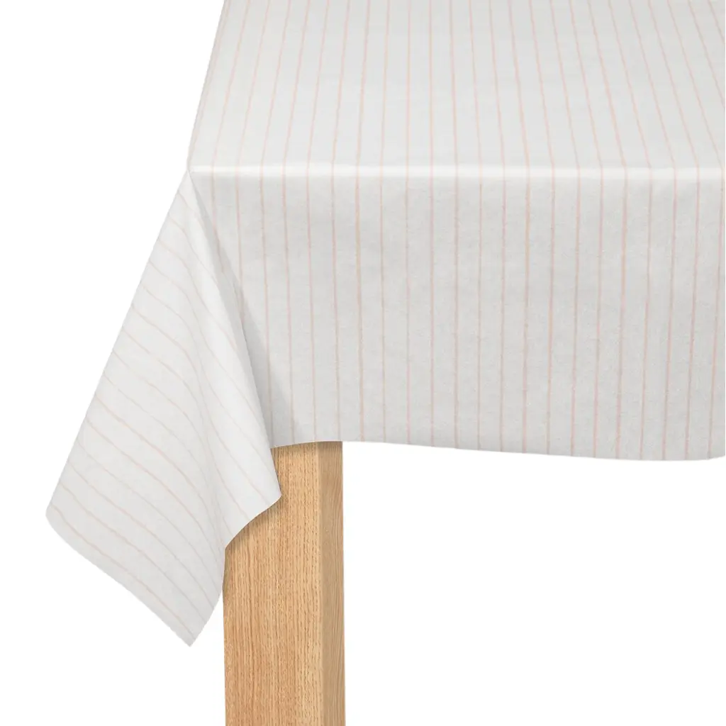 PINK PINSTRIPE PAPER TABLECLOTH