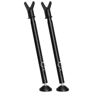 Security Door Stopper 2 Pack Door stoppers Security Heavy Duty Sliding Patio Window Door Security Bar Adjustable Door Jammer Bar for Front Door, Apartment, Hotel Room Black