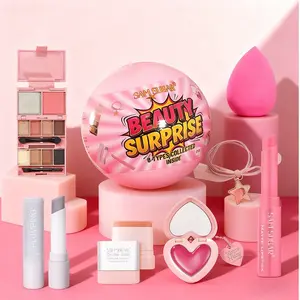 Christmas makeup ball, festive Instagram, multifunctional makeup ball, lip gloss, blush, foundation, Christmas gift, Face Makeup Sets