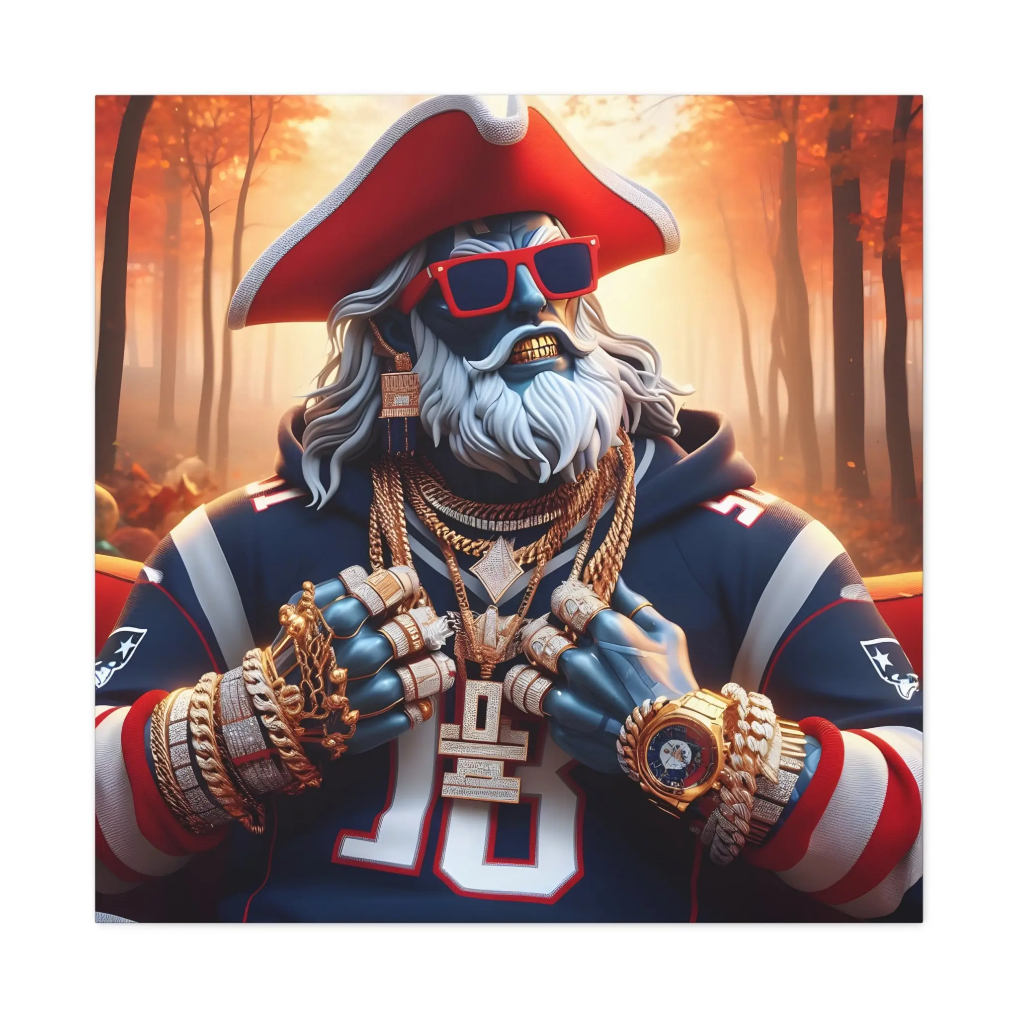 New England Patriots Rapper Canvas, Wall Art, Poster, Football Art, NFL Designs, Sports Art Canvas, Matte finish, Artwork, Decoration, Decor, Print, Artistic
