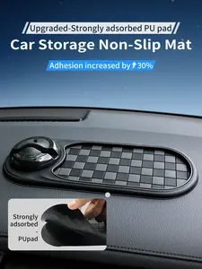 Upgraded Strongly Adsorbed PU Pad Car Storage Non-Slip Mat Multifunctional Vehicle-Mounted Anti-Slip Mat for MobilePhone Navigation Frame Central Control Storage