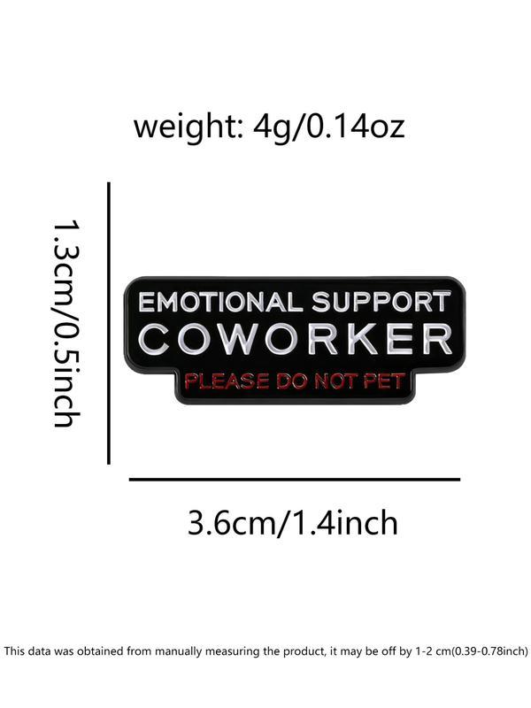 【BUY 1 GET 1 FREE】Emotional Support Colleague Lapel Pin, Office Humor Badge, Workplace Self-Parody Style, Fun Accessory for Backpack ID Card Decoration（Size: 1.4" × 0.5"）