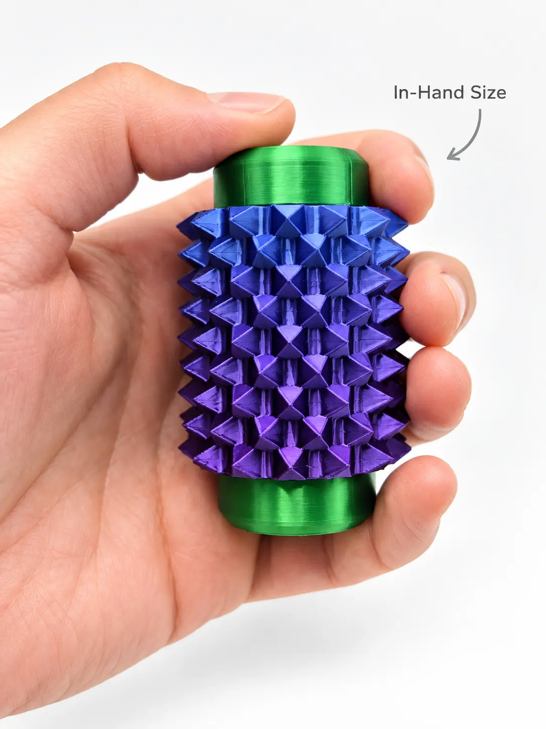 Spiky Stress Relief Fidget Spinner Roller – Textured Sensory Hand Toy with Smooth Spin