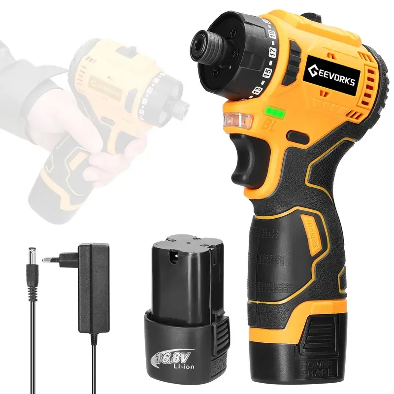 16.8V Lithium Electric Screwdriver 55Nm Torque Multifunctional Repairing Tool Kit Electric Screw Driver for Home Appliances