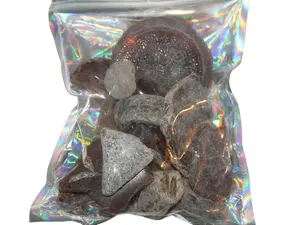 Ocean Tumbled Sea Glass from Monterey Bay, Color Brown, Mixed Sizes, Grades A & B, 20 pieces