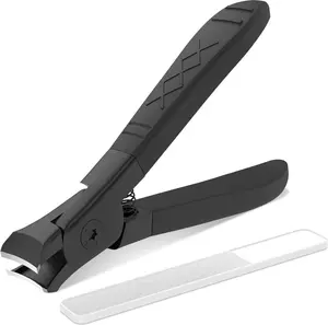 Professional Nail Clippers for Thick Toenails - Ultra Sharp, Anti-Slip Set With Long Handle for Men, Women and Seniors - Stainless Steel Large Clippers