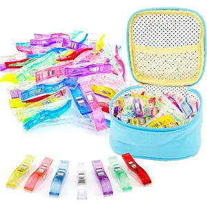 Large Sewing Clips Fabric Clips 50 count  Quilt Clips for Quilting Assorted Colors, Multipurpose Craft Sewing Supplies Quilting Accessories Crafting Tools