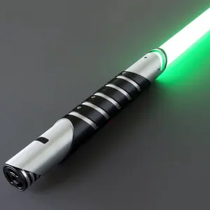 Knight Saber RGB Baselit Heavy Dueling with Green LED Light and Adjustable Modes for Enhanced Combat Experience type-c rechargeable