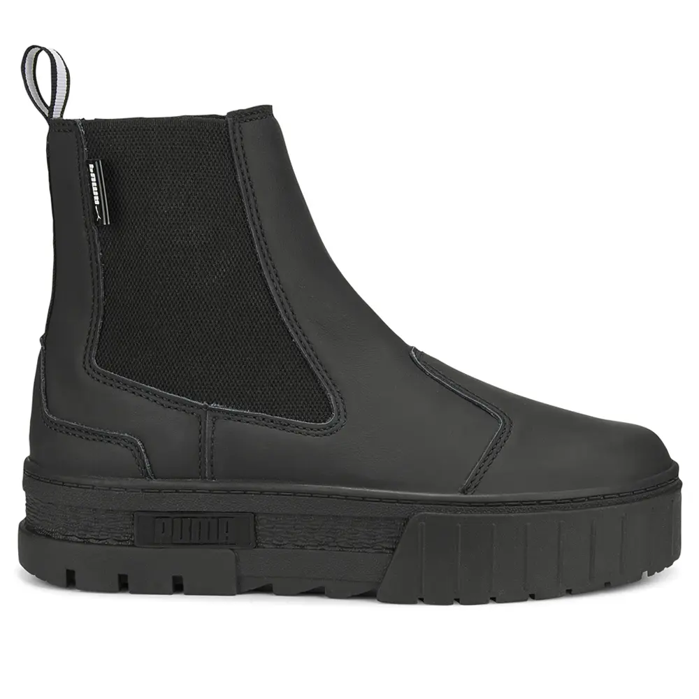 PUMA Womens Mayze Round Toe Platform Chelsea Casual Boots Ankle Low Heel 1-2" - Black