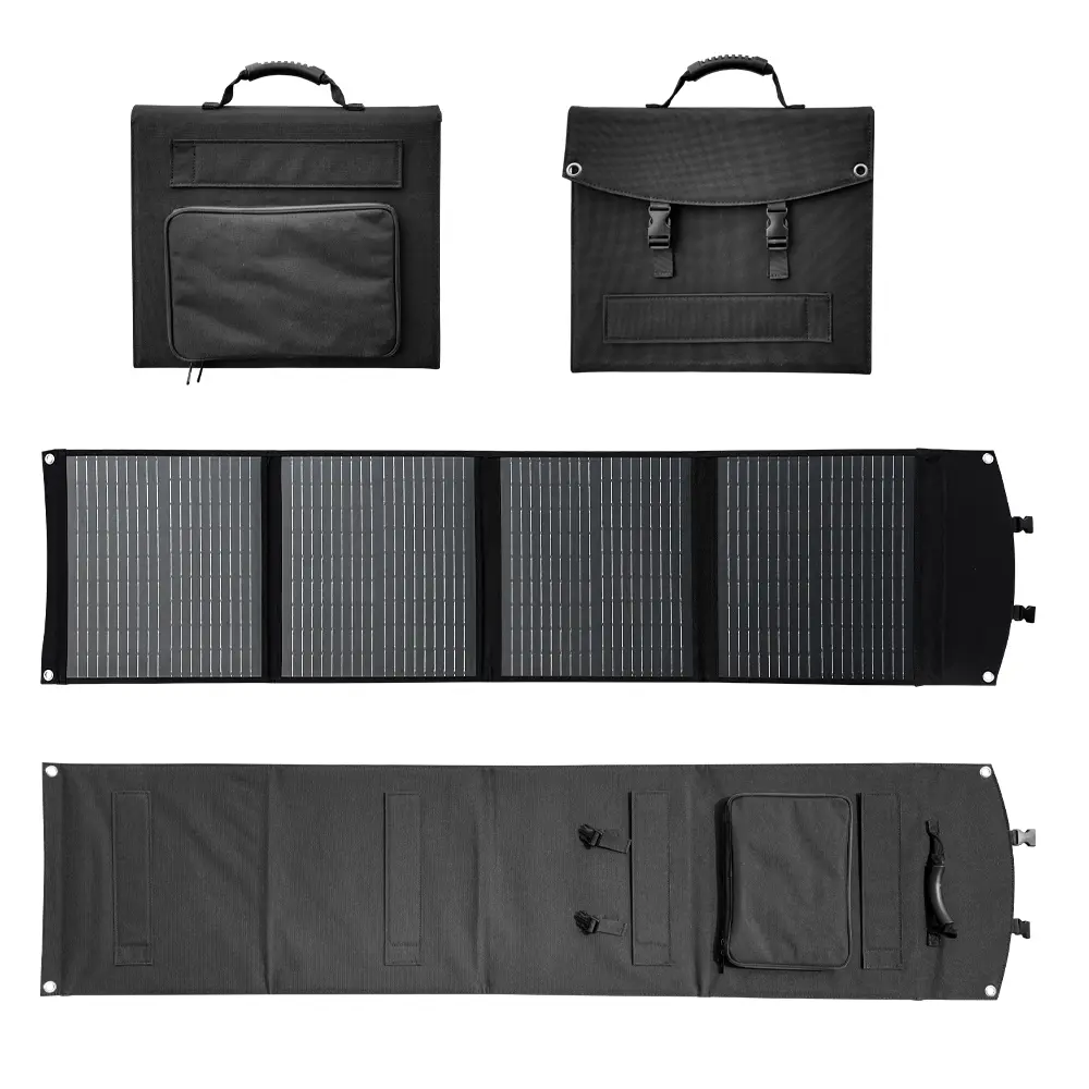 200W Foldable Portable Solar Panels Kit with 18V Battery Charger, Cost-Effective Solar Power Solution for Home, Camping Outdoor Use