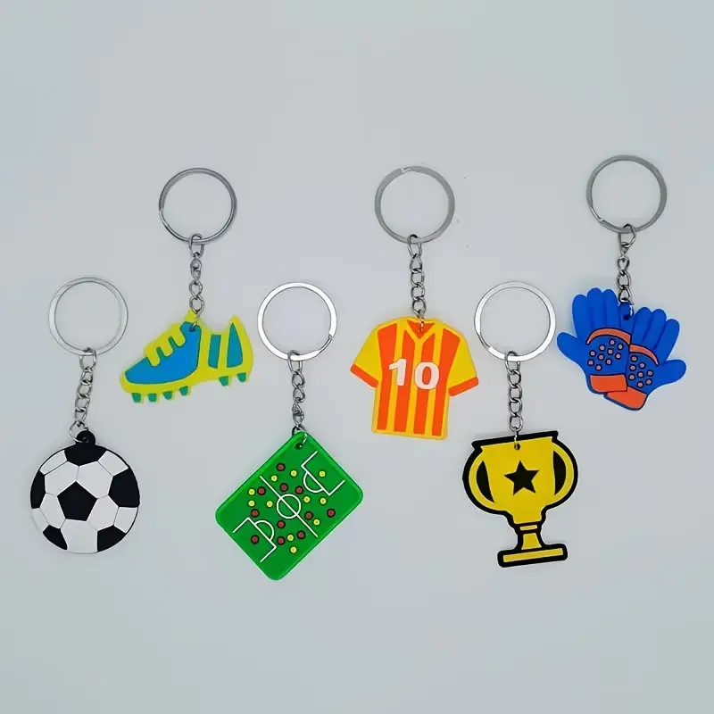 12pcs Football Keychain Set, Sports Ball Keyrings, Mini Soccer Jersey & Sneaker Designs, Soccer Glove Keychain, Soccer Shoe Keychain, Soccer Field Keychain, Perfect for Kids' Gifts & Bags, Soccer Keychains