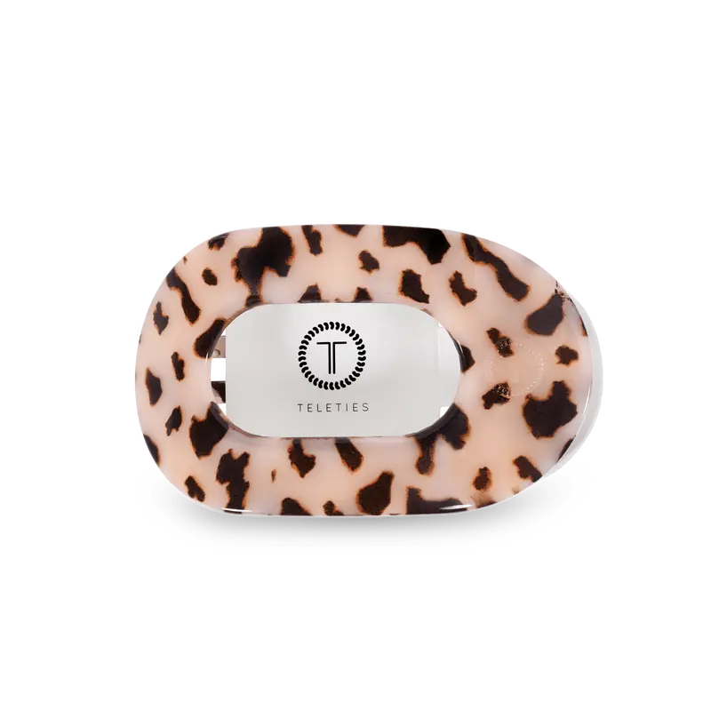 TELETIES - Blonde Tortoise Medium Flat Round Hair Clip - Lay Flat, Strong Grip, Nearly Unbreakable